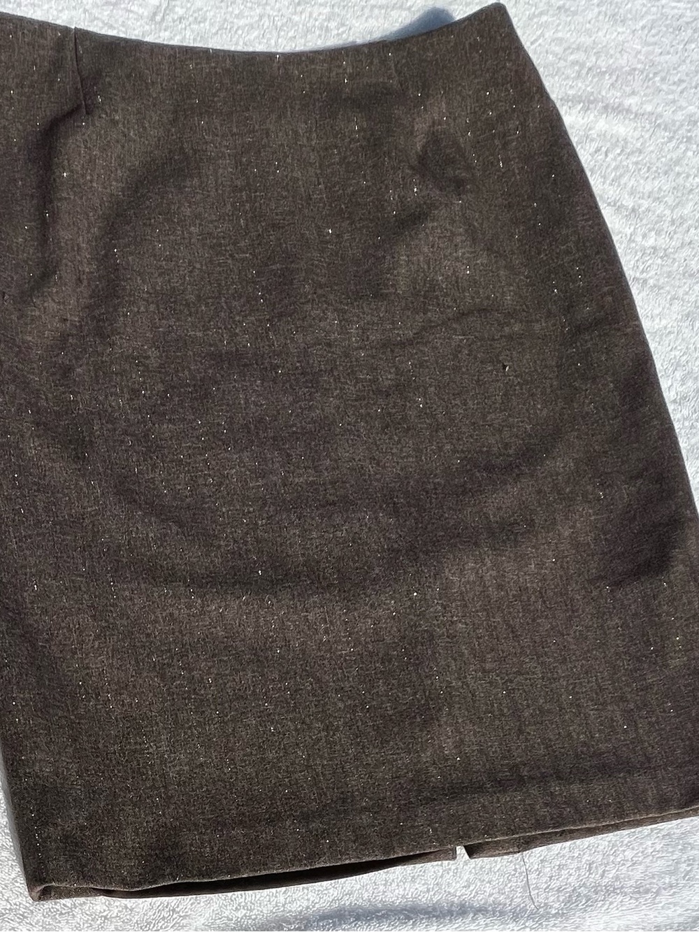 “Vintage” Alberto Makali Brown Tweed Pencil Skirt. Size 8.